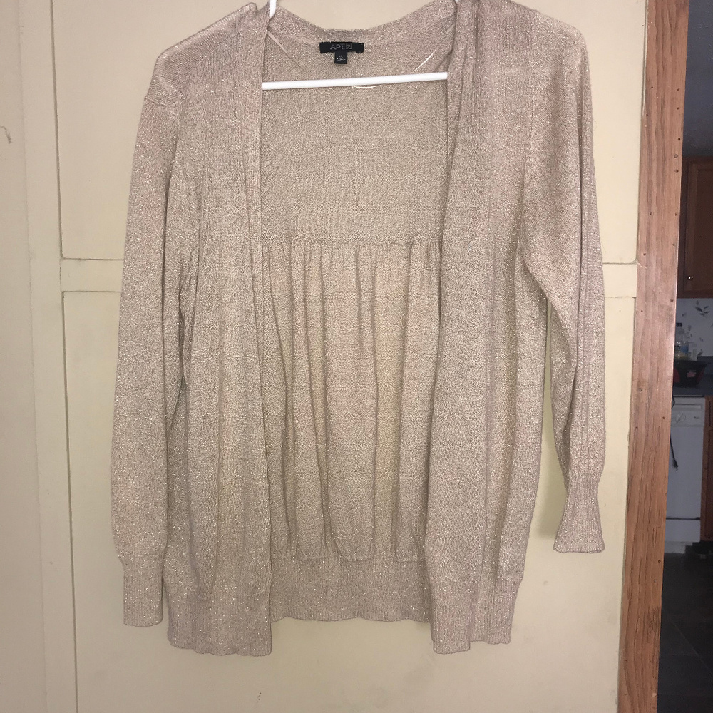 Apt9 gold glitter cardigan